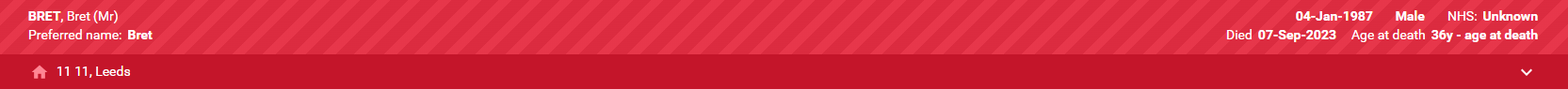 Deceased banner