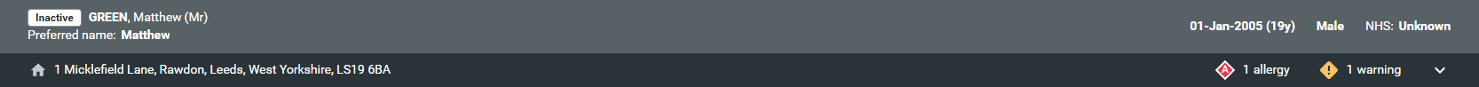 Inactive and deducted banner